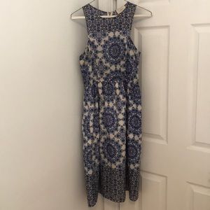 Blue and White Dress